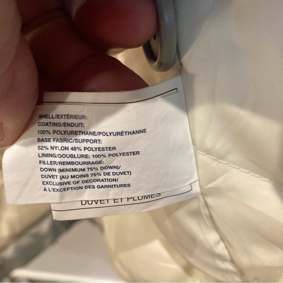 GAP Sz L Silver Quilted Cozy Drawstring Waist Many Pockets Puffer Coat Jacket - Picture 11 of 14